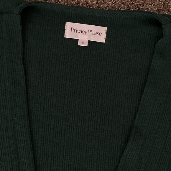 privacy please revolve wrap dress in dark green - Picture 2 of 3